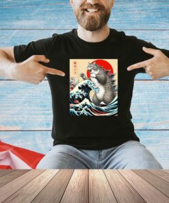 Catzilla Cat Japanese Art Funny Cat Gifts For Men Women Kid T-Shirt