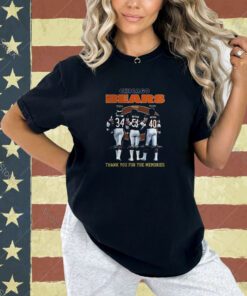 Chicago Bears Payton And Butkus And Sayers Thank You For The Memories T-Shirt