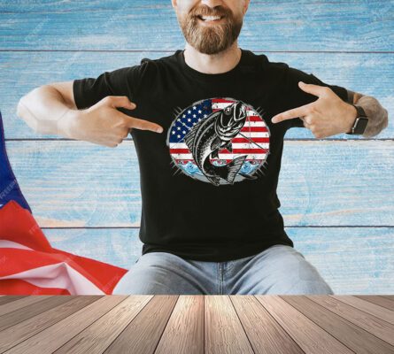 Fishing Lovers + American Flag T-Shirt