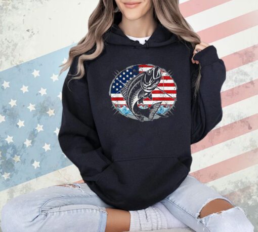 Fishing Lovers + American Flag T-Shirt