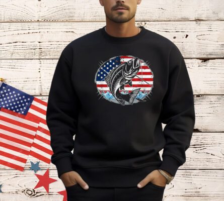 Fishing Lovers + American Flag T-Shirt