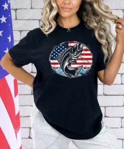 Fishing Lovers + American Flag T-Shirt