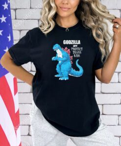 Godzilla says protect trans kids T-shirt