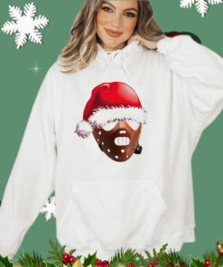 Hannibal Lecter wearing Santa hat Christmas shirt