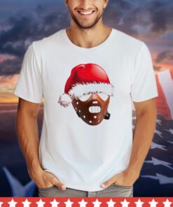 Hannibal Lecter wearing Santa hat Christmas shirt