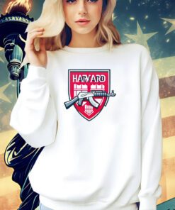 Harvard university gun logo T-shirt
