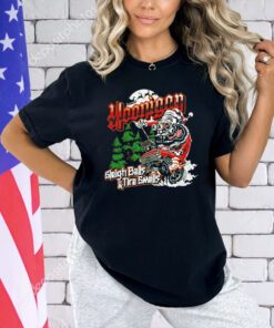 Hoonigan sleigh bells and tire smells Christmas T-shirt