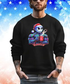 Jack skellington The Nightmare Before Christmas drink coffee Jolly and Jacked shirt