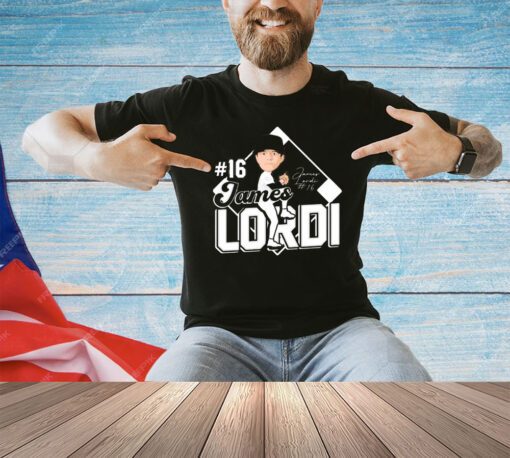 James Lordi 2023-2024 Baseball Baseball Cartoon T-shirt