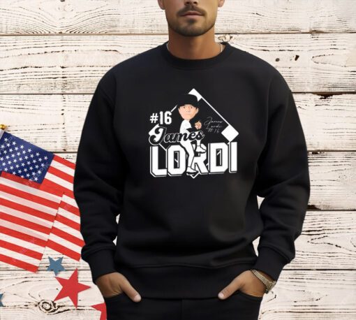 James Lordi 2023-2024 Baseball Baseball Cartoon T-shirt