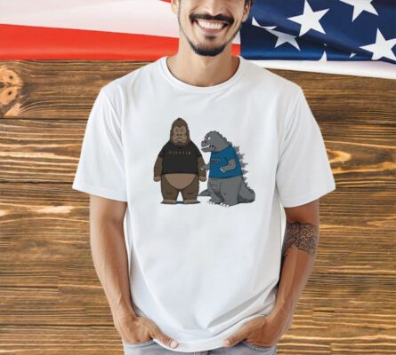 King Kong and Godzilla Beavis and Butt-head stupid kaijus monsters T-shirt