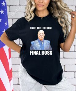 Klaus Schwab fight for freedom final boss shirt