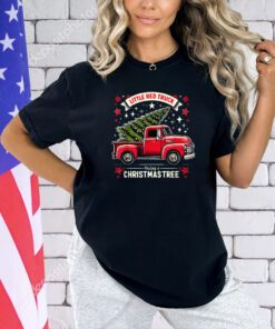 Little Red Truck Hauling A Christmas Tree T-Shirt