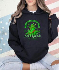 Marijuana Christmas let’s get lit have a dope Christmas shirt