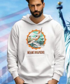 Miami Dolphins X Duvin Designs Co. cream setting sail T-shirt