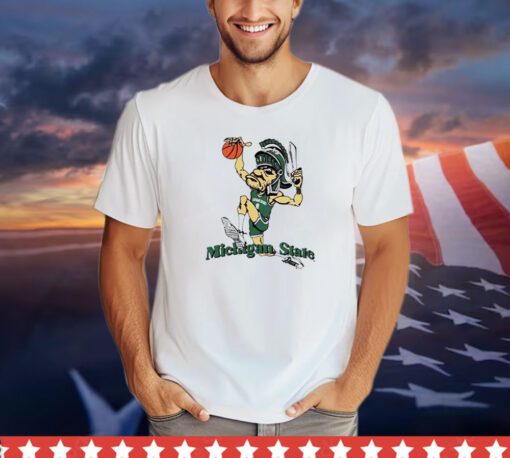 Michigan State University Vintage Dunking Gruff Sparty Spartanhoops shirt