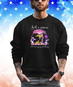 Mickey Mouse and friends Minnesota Vikings just a woman who loves spring and Vikings shirt