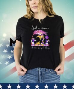 Mickey Mouse and friends Minnesota Vikings just a woman who loves spring and Vikings shirt