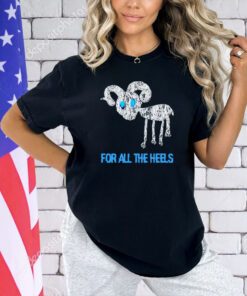 North Carolina Tar Heels for all the heels mascot T-shirt