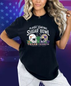 Washington Huskies Vs Texas Longhorns College Football Playoff 2024 Sugar Bowl Matchup T-Shirt