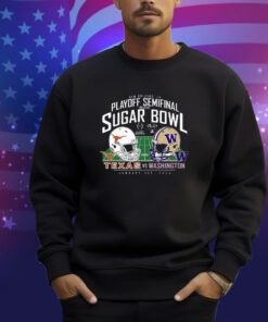 Washington Huskies Vs Texas Longhorns College Football Playoff 2024 Sugar Bowl Matchup T-Shirt