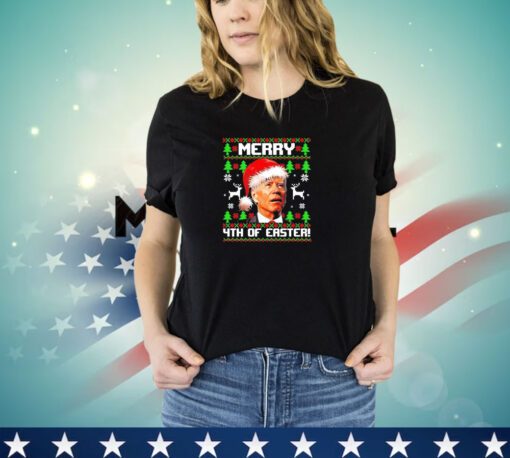 Official Santa Joe Biden merry 4th of easter Christmas shirt