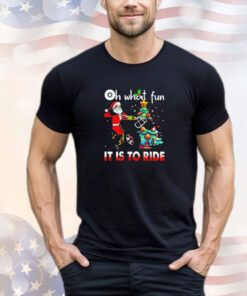 Oh what fun it is to ride Christmas bike 4 wheelers quad racing shirt