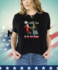 Oh what fun it is to ride Christmas bike 4 wheelers quad racing shirt