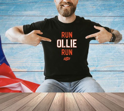 Oklahoma State Cowboys football run ollie run T-shirt