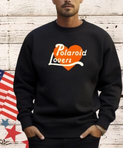 Polaroid lovers heart logo shirt