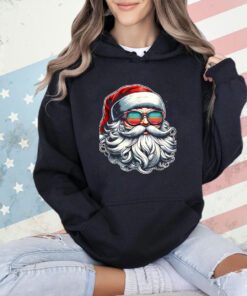 Santa Face Retro Sunglasses Christmas Xmas Men Women Kids T-Shirt