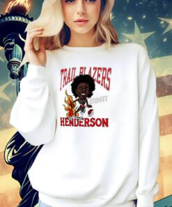 Scoot Henderson Portland Trail Blazers Caricature T-shirt