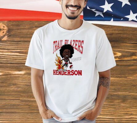 Scoot Henderson Portland Trail Blazers Caricature T-shirt