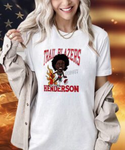 Scoot Henderson Portland Trail Blazers Caricature T-shirt