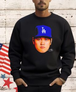 Shohei Ohtani face of the Dodgers signature T-shirt
