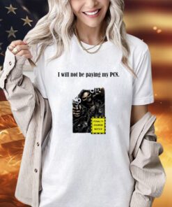 Skull I will not be paying my PCN penalty charge notice T-shirt
