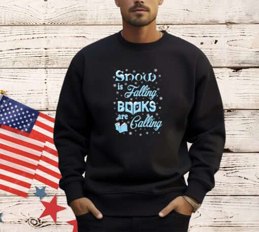 Snow is falling books are calling Christmas shirt