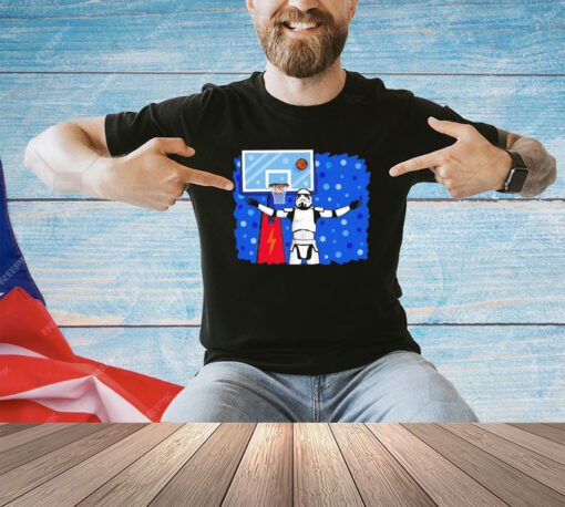 Stormtroopers no look basketball shot shirt