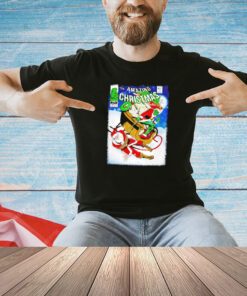 The Grinch and Santa Claus the amazing Christmas comic T-shirt