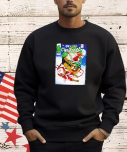 The Grinch and Santa Claus the amazing Christmas comic T-shirt