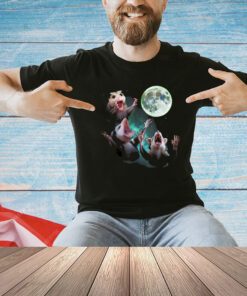 Three Baby Opposum Moon 3 Possums And Dead Moon Costume T-Shirt