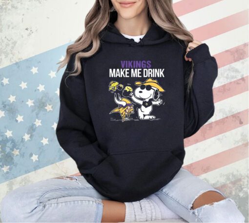 Vikings Snoopy Make Me Drink T-shirt