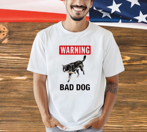 Warning bad dog peppee shirt