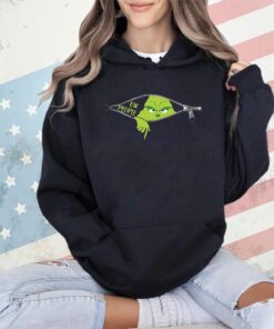 Women’s Ew People Grinch Christmas Print Hooded Sweat Shirt