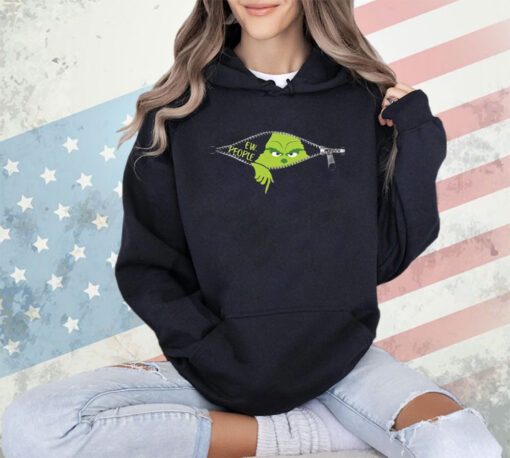 Women’s Ew People Grinch Christmas Print Hooded Sweat Shirt