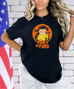 Bruce Lee X cat Paws of Fury T-shirt