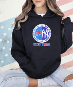 Buffalo Bills and New York Yankees Logo T-shirt