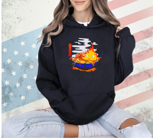 Calcifer in a bowl of hot ramen T-shirt