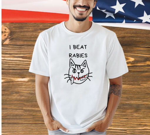 Cat I beat rabies T-shirt