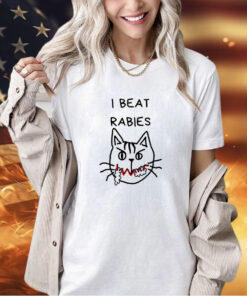 Cat I beat rabies T-shirt